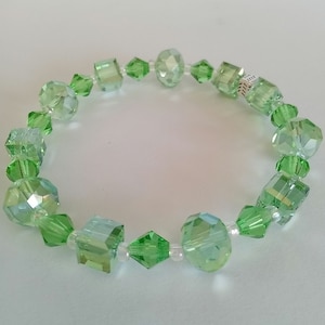 Light Green Crystal stretch bracelet.