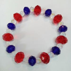 Red White and Blue crystal bracelet.