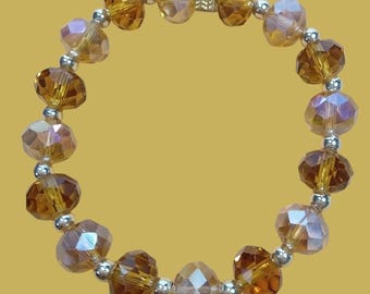 Gold 2 tone Crystal bracelet.