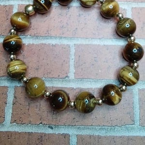 Brown Tigereye Stretch bracelet.