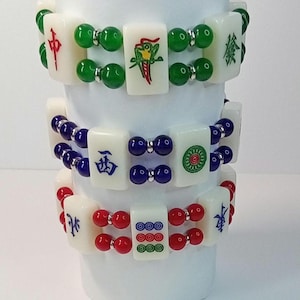 Mahjong tile bracelets