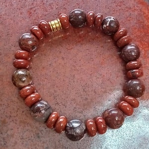 Red Jasper Stretch bracelet.