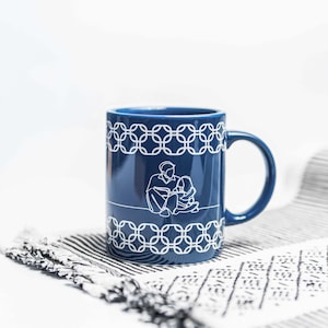 Middle Gate to Jannah Mug – Islamic Coffee Cup for Father | Muslim Gift for Baba, Arabic Calligraphy Gold Foil