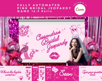 bridal jeopardy bachelorette weekend pink bridal shower game jeopardy powerpoint bridal jeopardy pink bachelorette jeopardy canva template