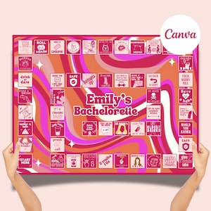 Bachelorette Board Game Printable Drinking Game Bridal Shower Board Game Printable Editable Bachelorette Game Board Hen Do Board Game