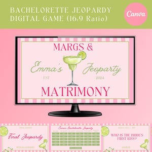 Margs and Matrimony Bachelorette Jeopardy Game Bikinis and Martinis Bachelorette Game Tequila Bachelorette Game Cancun Mexico Bach Party