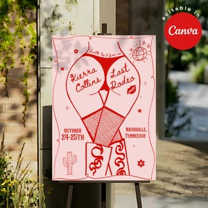 Bachelorette Party Willkommensschild Vorlage Bachelorette Willkommen Bachelorette Dekorationen Sofortiger Download Nash Bash Disko Cowgirl