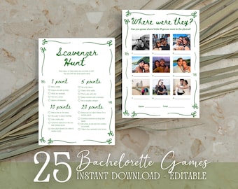 Camp Bachelorette Game Bundle, Camp Bachelorette Canva Template Editable, Lake Bachelorette Printables, Cabin Bachelorette Games