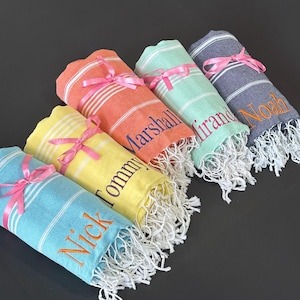 Personalized Beach Towel, 40x70&quot;  Personalized Gift Towel, Personalized Gift, Custom Wedding Gift Bachelorette Party Favor, Girls Trip Towel