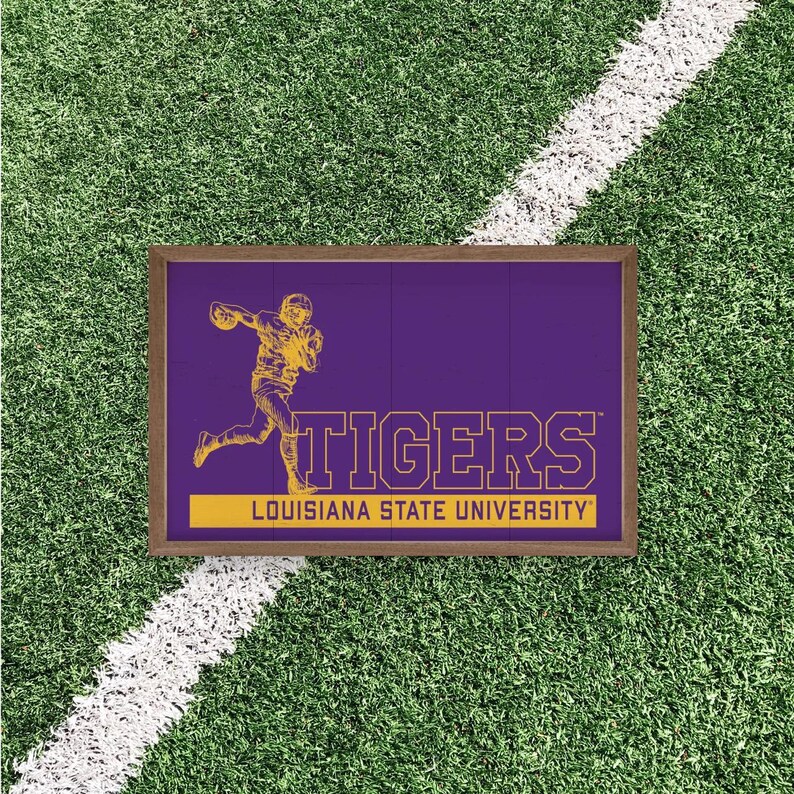 LSU Tigers Artwork LSU Tigers Wall Art officially Licensed Block - Etsy