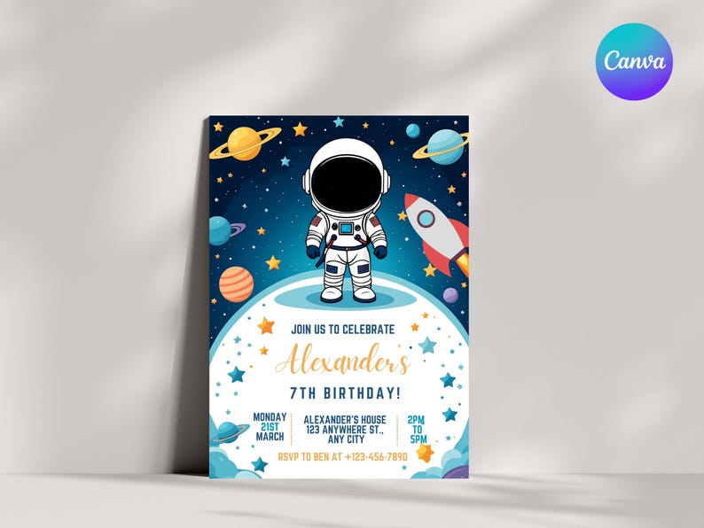 Editable Outer Space Birthday Invitation Outerspace Invite Astronaut Invite Galaxy Blast Off Invitation Rocket Ship First Trip Around Sun
Space Party Invitation
Outer Space Invite
Astronaut Birthday Card
Galaxy Invitation
Rocket Party Invite