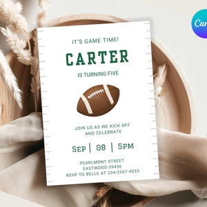Football Invitation Football Birthday Invitation Football Kick Off Birthday Invitation American Football Game Ticket Invite Football Party