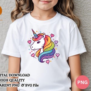Unicorn PNG Rainbow Unicorn Baby Unicorn Clipart Unicorn Birthday Cute Magical Transparent Unicorn Direct Print Sublimation PNG SVG
