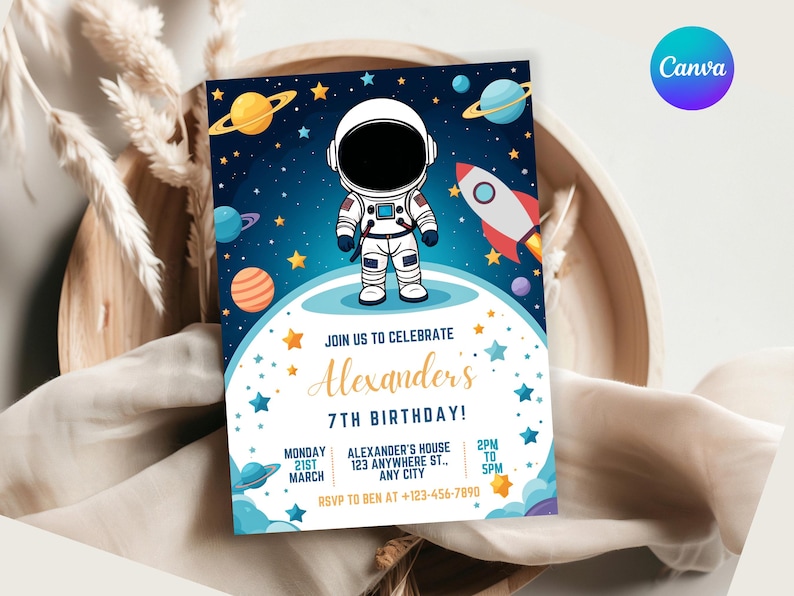 Editable Outer Space Birthday Invitation Outerspace Invite Astronaut Invite Galaxy Blast Off Invitation Rocket Ship First Trip Around Sun
Space Party Invitation
Outer Space Invite
Astronaut Birthday Card
Galaxy Invitation
Rocket Party Invite