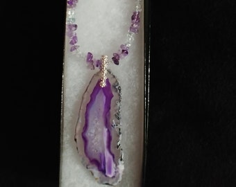 Agate with Amethyst