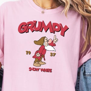 Comfort Colors® Grumpy Shirt, Snow White and Seven Dwarves Shirt, Disneyland Shirt, Disney Trip Family Matching Shirts, Birthday Gift