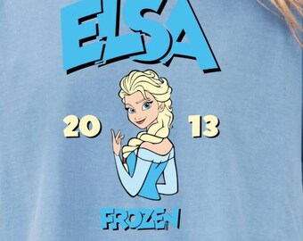 Comfort Colors® Elsa Shirt, Frozen Movie Shirt, Disneyland Shirt, Disney Trip Family Matching Shirts, Birthday Gift, Frozen Matching Shirt
