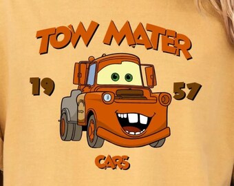 Comfort Colors® Tow Mater Shirt, Cars Movie Shirt, Disneyland Shirt, Disney Trip Family Matching Shirts, Birthday Gift