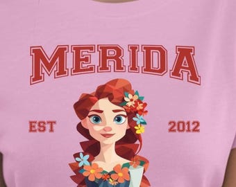 Comfort Colors® Princess Merida Vector Style Shirt, Brave Princess Shirt, Disney Trip Shirt, Birthday Holidays Gifts for Disney Fans