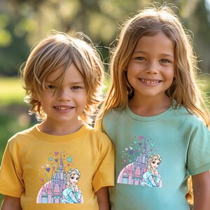 two little girls standing next to each other