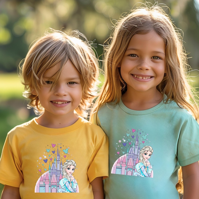 two little girls standing next to each other