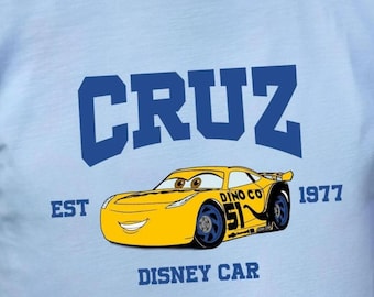 Comfort Colors®  Cars Cruz Ramirez Varsity Shirt, Cars Birthday Gift, Disney Cars Shirts, Disneyland Shirt, Disneyworld Cars Shirt