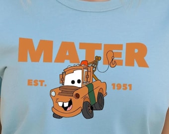 Comfort Colors® Cars Mater Shirt, Cars Movie Established Shirt, Disney Trip T-Shirt, Birthday Gifts for Cars Fans, Cars Matching Shirt
