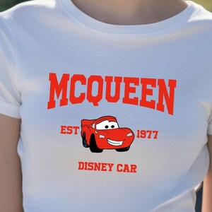 Comfort Colors® Cars Lightning McQueen Varsity Shirt, Cars Birthday Gifts, Disney Cars Shirts, Disneyland Shirt, Disneyworld Cars Shirt