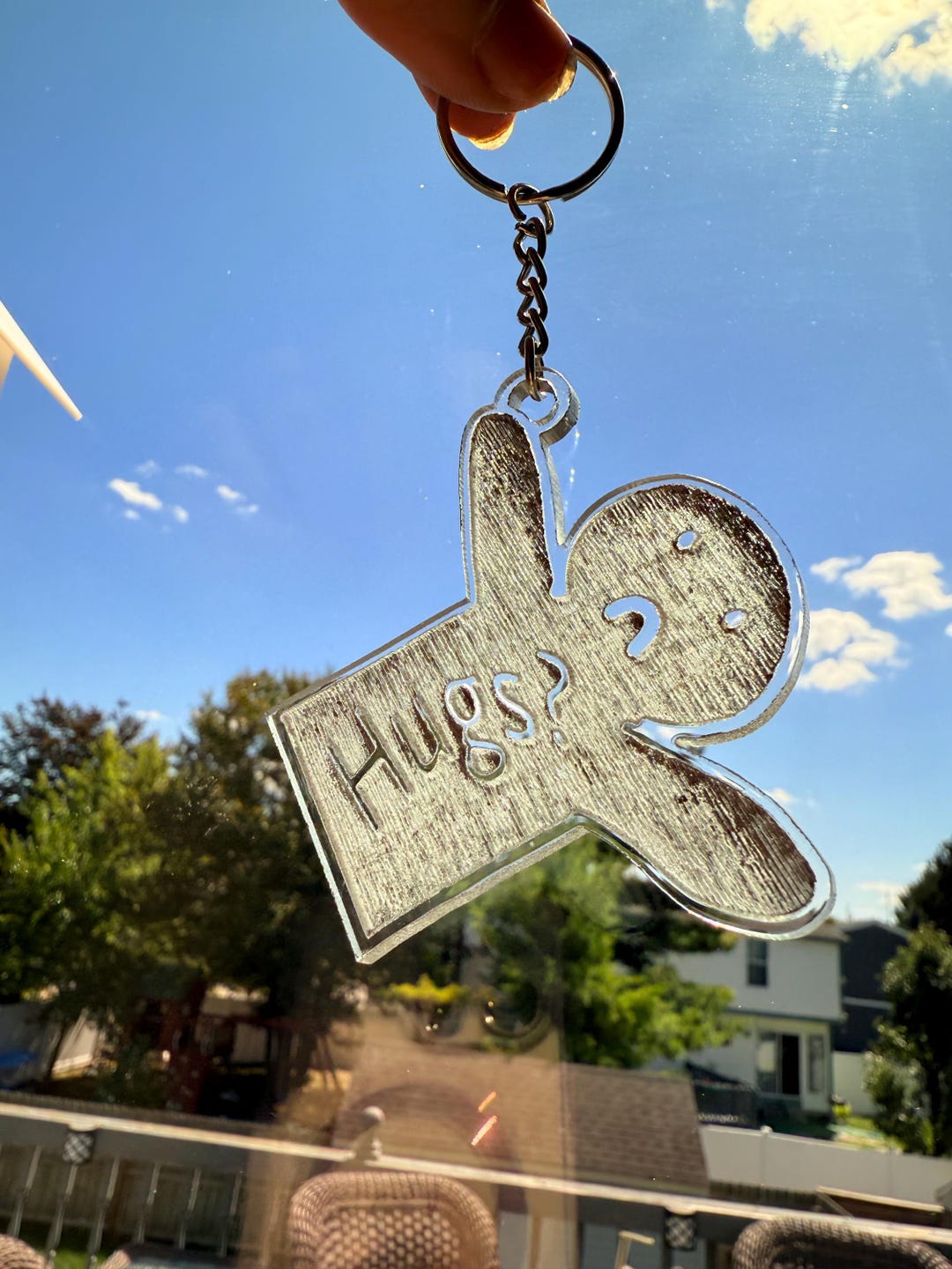 Funny Hugs Keychain | Cute Acrylic Key Ring | Friendship Gift ...
