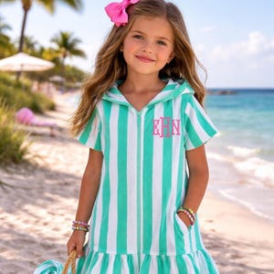 beach terry dress Shop maniere, Beach Terry 3 4 Sleeve Dress Mauve / 6Y main image 1