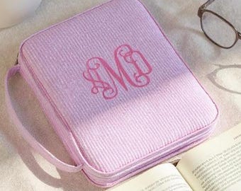 Funda de Biblia personalizada con monograma bordado o nombre regalo religioso