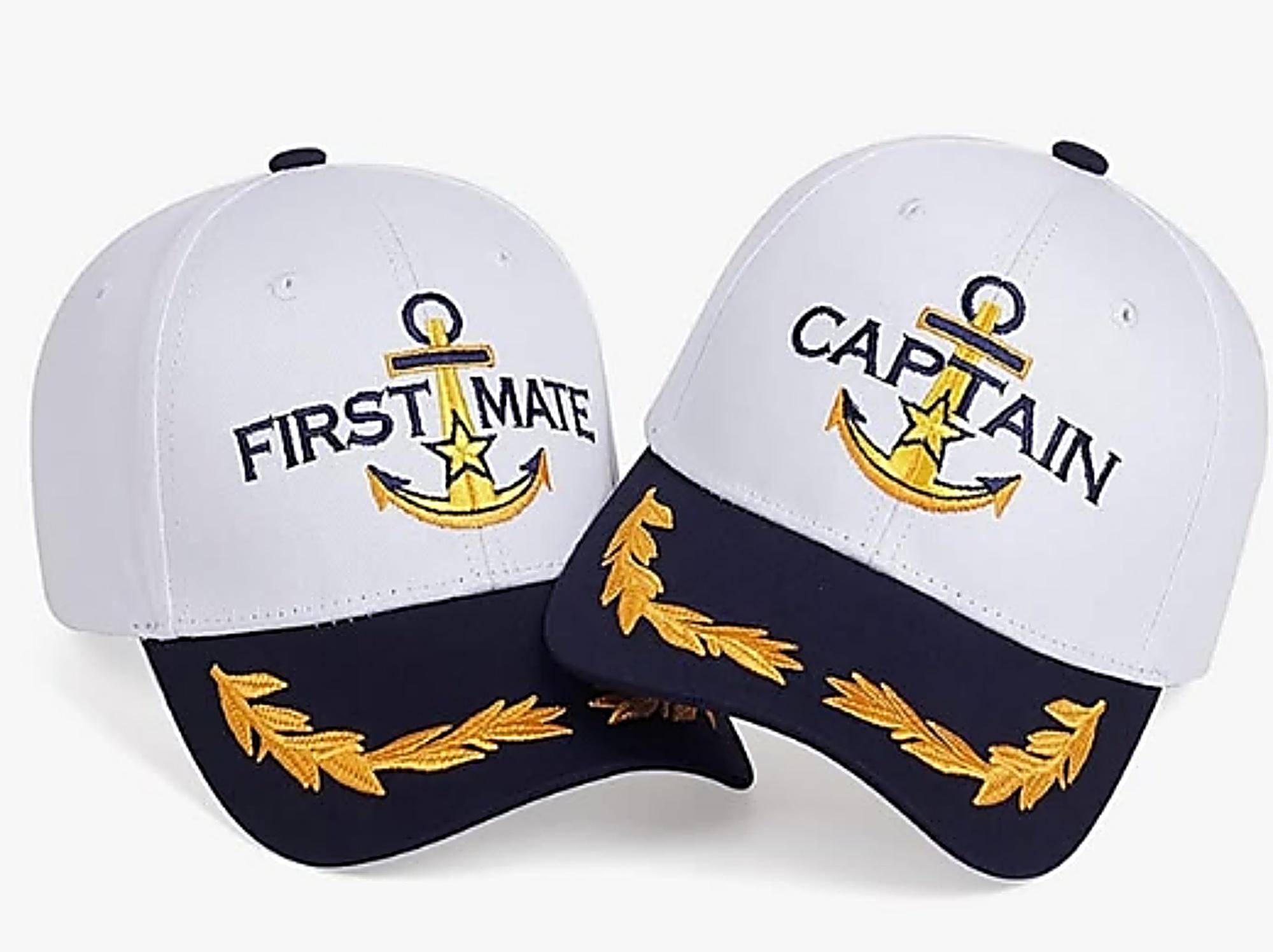 Captain First Mate Boating Cap Set Nautical, Gifts for Boaters - Etsy