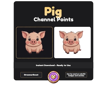 Kawaii Pig Twitch Emotes: Adorable Animal Channel Points