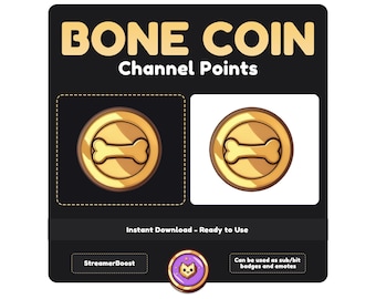 Bone Coin Twitch Emote for Channel Points