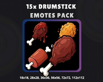 15x Drumstick Stream Pack Emotes