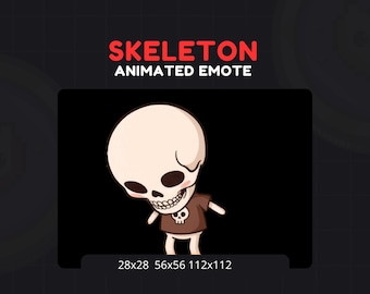 Animated Skeleton Headbang Emote - Discord, Twitch & Youtube, Halloween GIF