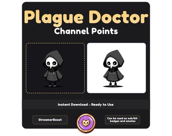 Emote del Dottore della Peste: Punti Canale Twitch/Discord Spettrali (Download Digitale)