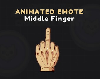 Animated Middle Finger Twitch Emote: Funny Sassy Emoji (Digital Download)