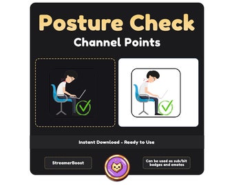 POSTURE CHECK Twitch-kanaalpunten emote en discord