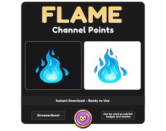 Emotka Niebieskiego Płomienia: Kawaii Yokai Twitch Channel Point (Pobieranie Cyfrowe)