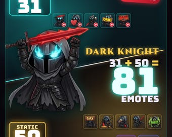 81x Knight Emotes Bundle | Animated + Static | Twitch & Discord Pack