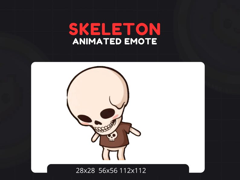 Animated Skeleton Headbang Emote - Discord, Twitch & Youtube, Halloween ...