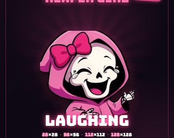 Animated Grim Reaper Girl Laughing Emote - Twitch Discord YouTube GIF
