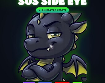 Animated Toxic Green Dragon Sus Side Eye Emote - Twitch, Discord & YouTube GIF
