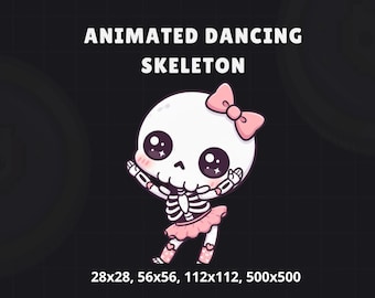 Animated Skeleton Emote for Twitch & Discord – Dancing Loop GIF