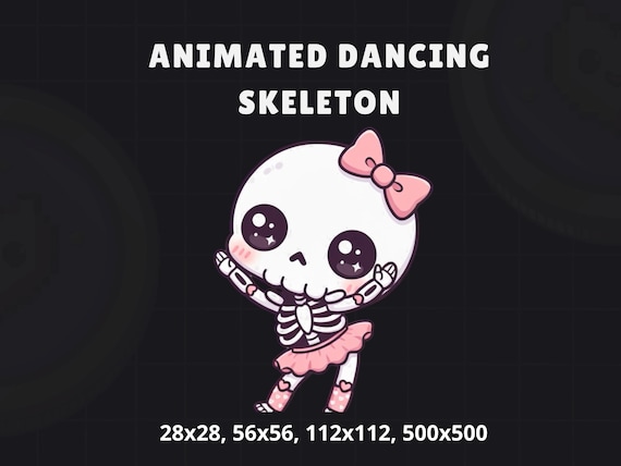 Animated Skeleton Emote for Twitch & Discord – Dancing Loop GIF