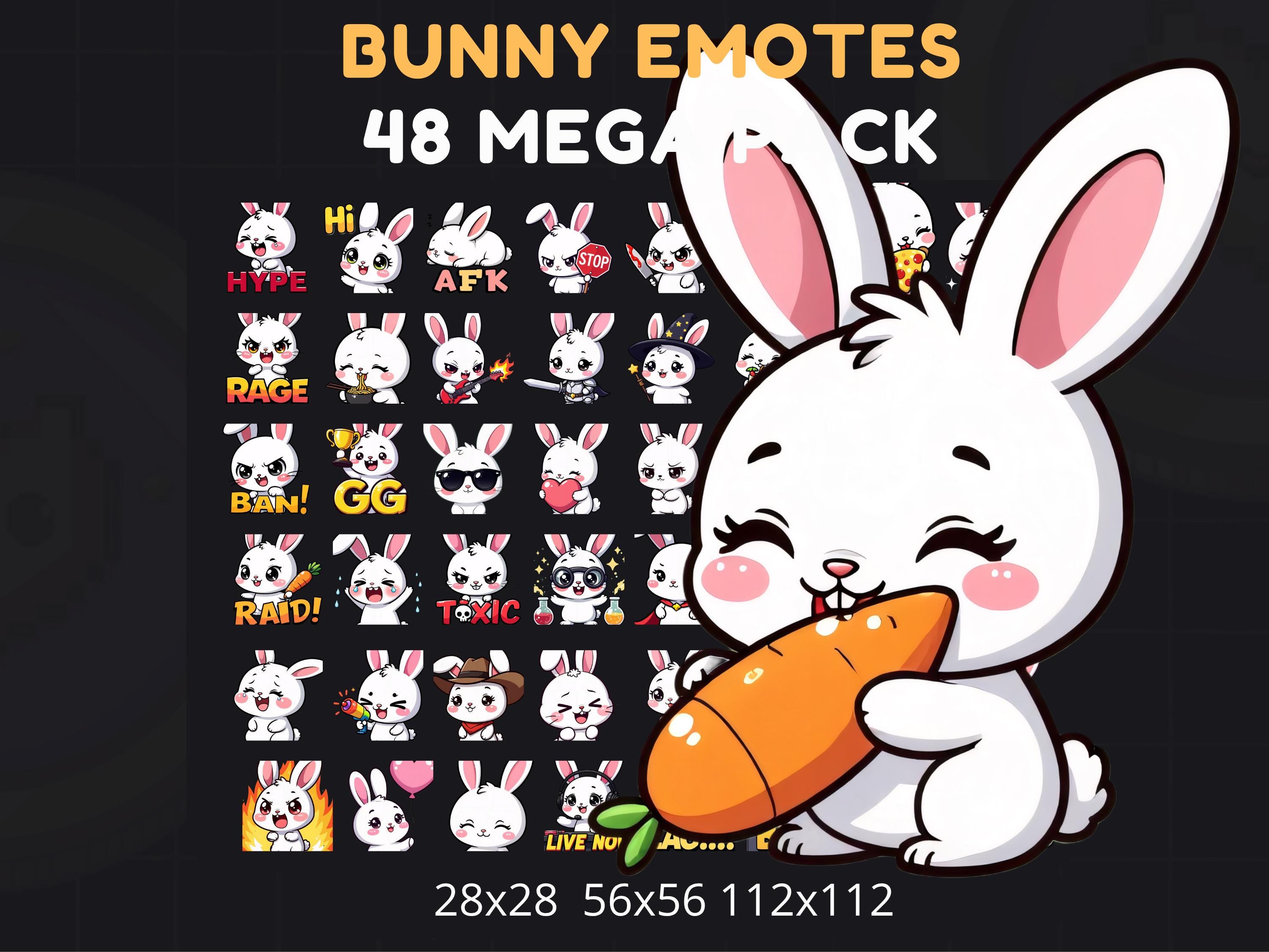 Bunny emojis - Etsy België, image size:3000x2250