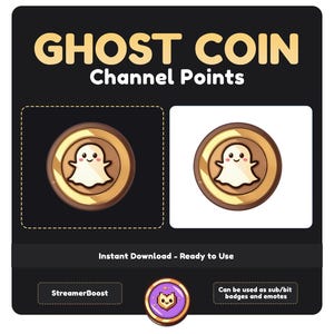 Cute Ghost Emote for Twitch Channel Points – Halloween Emote, Funny Twitch Graphics, Channel Coins, Twitch Emoji Icon