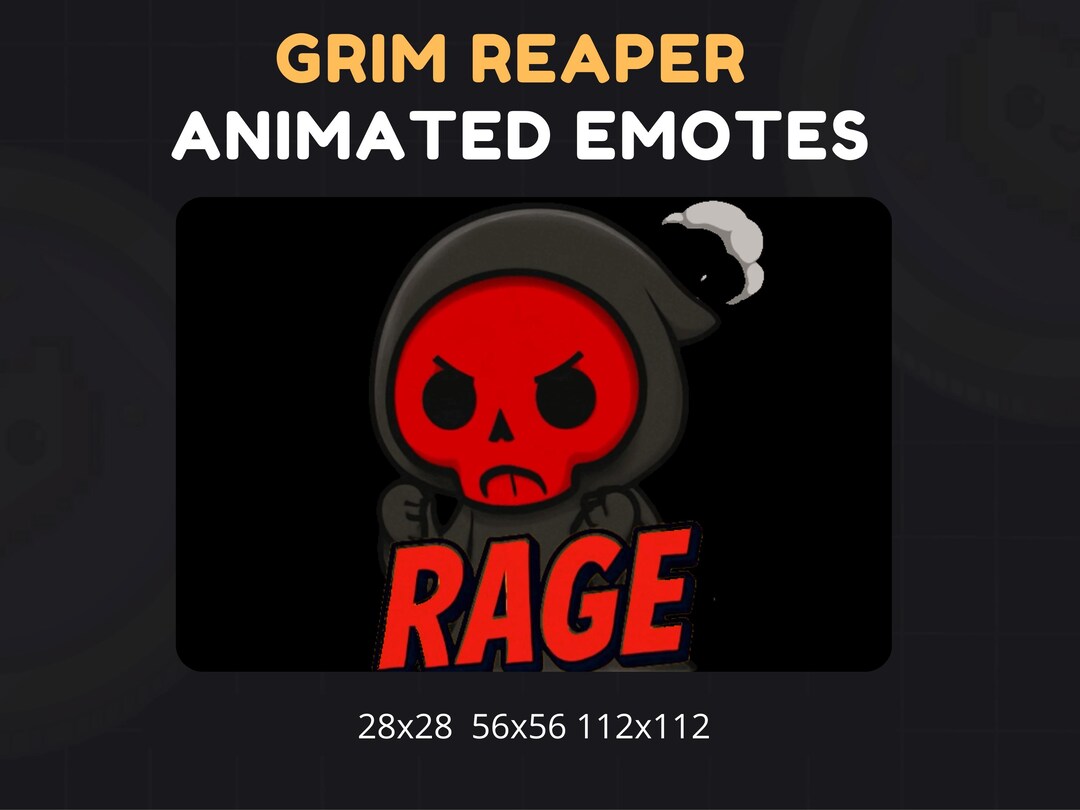 Animated Grim Reaper Rage Emote, Perfect for Twitch, Discord & Youtube ...