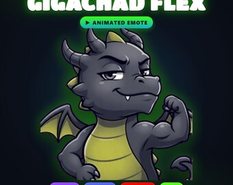 Animated Green Dragon Gigachad Flex Emote - Twitch, Discord & YouTube GIF